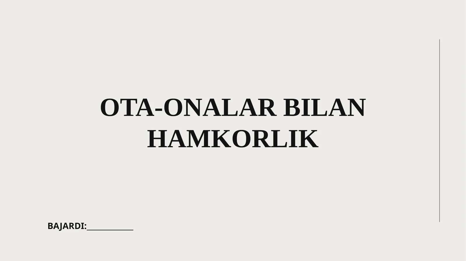 Ota-onalar bilan hamkorlik 1