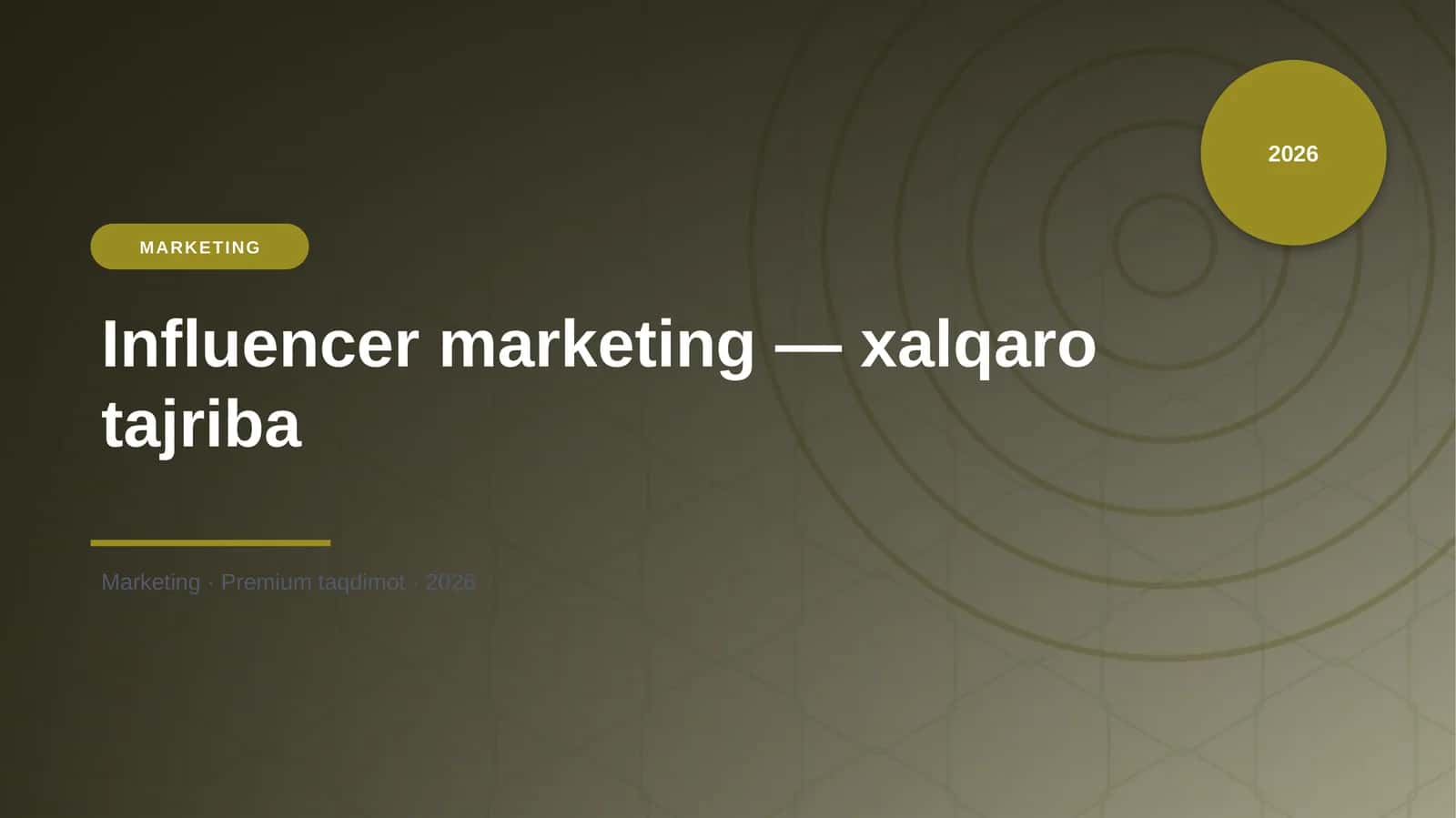 Influencer marketing — xalqaro tajriba 1