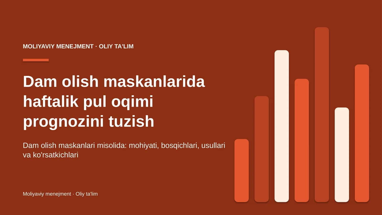dam olish maskanlarida haftalik pul oqimi prognozini tuzish 9434 1