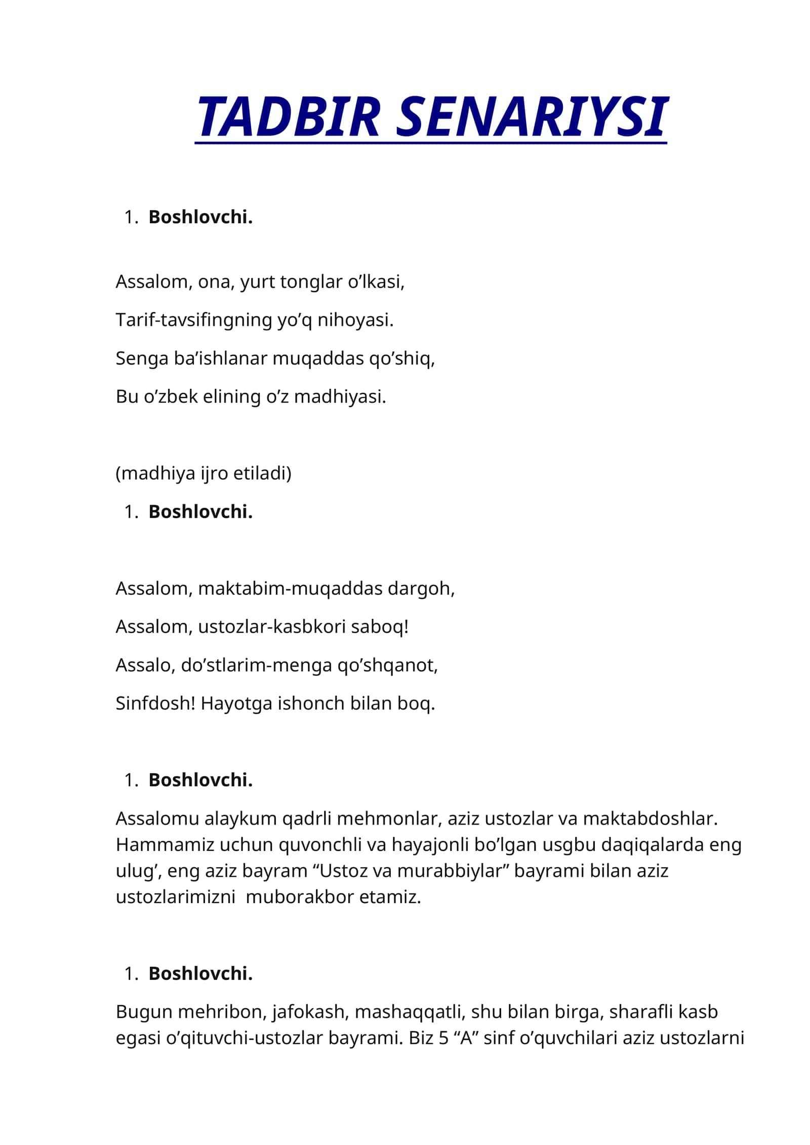 1-OKTABR TADBIR SENARIYSI 1