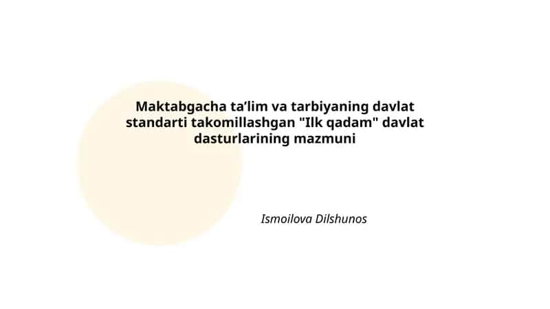 Ilk qadam 1
