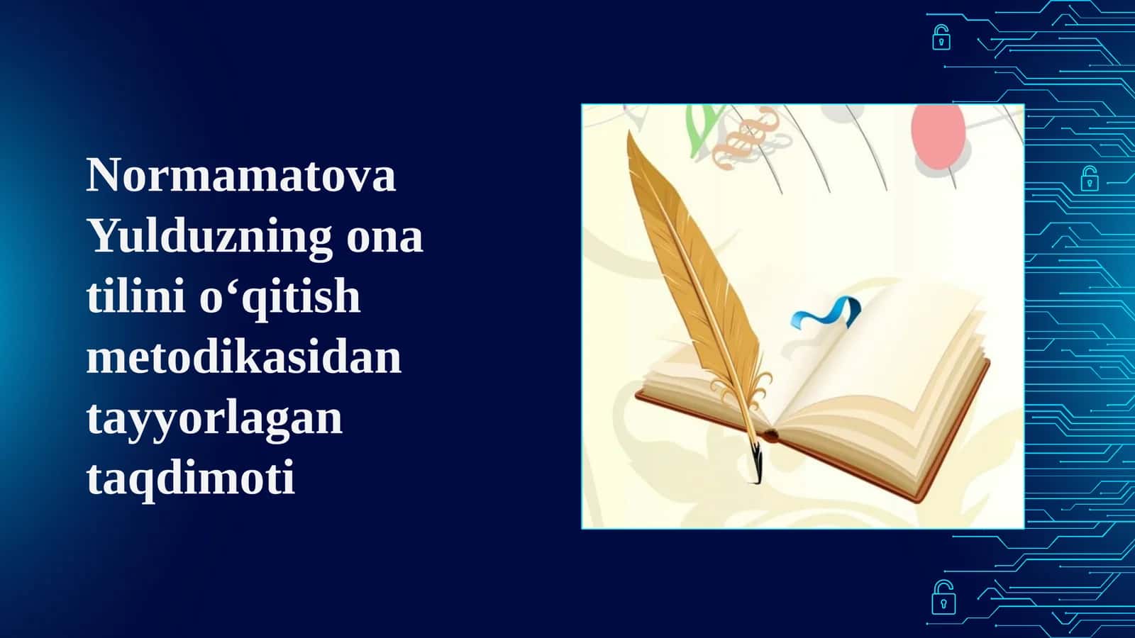 ona tilini oʻqitish metodikasi 1