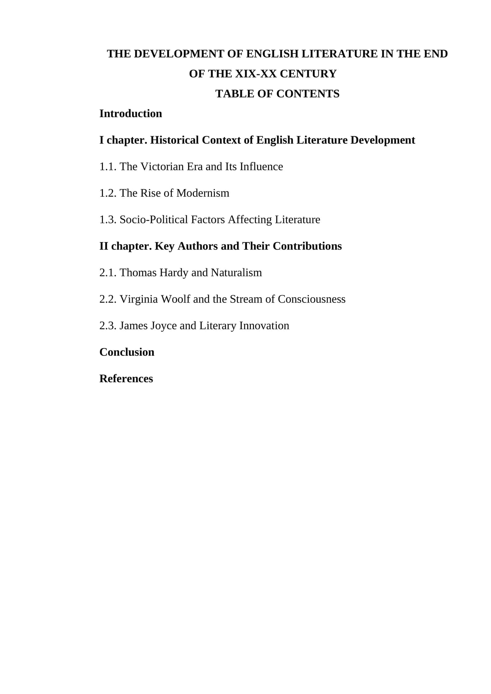 The Development of English Literature in the End of the XIX-XX Century 1