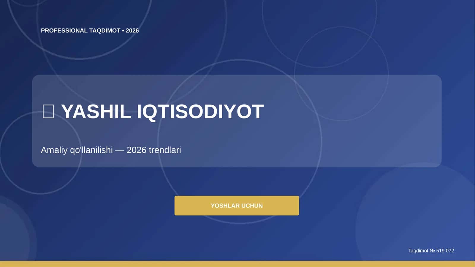 Yashil iqtisodiyot: amaliy qo'llanilishi (2026 trendlari) 1
