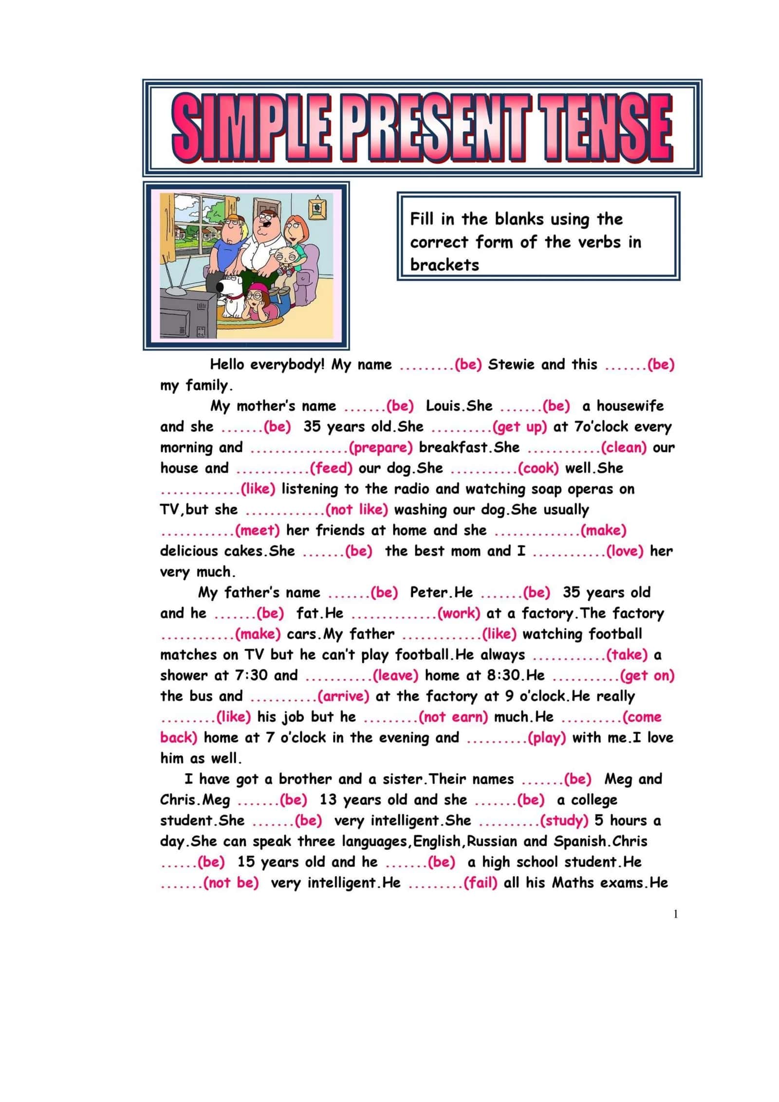 Present simple tense (materials).ingliz tili 1