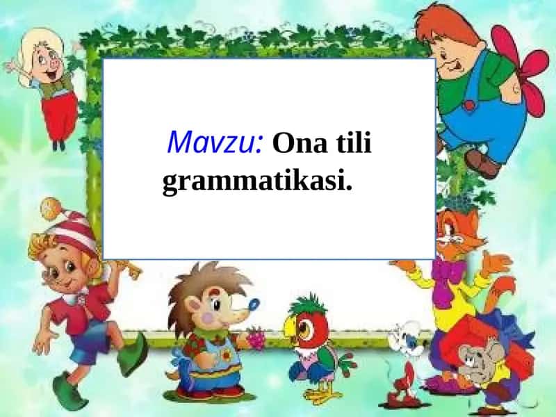 Ona tili grammatikasi 1