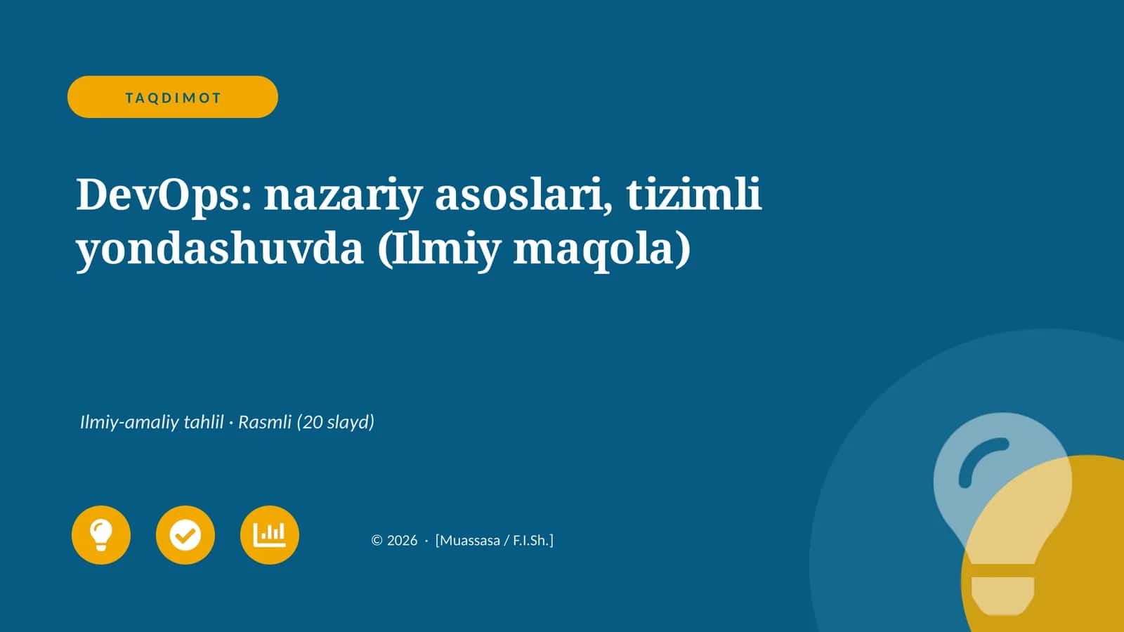DevOps: nazariy asoslari, tizimli yondashuvda 1
