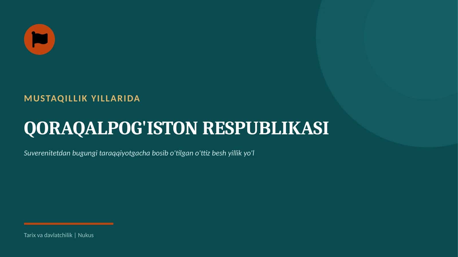 MUSTAQILLIK YILLARIDA QORAQALPOG'ISTON RESPUBLIKASI 1