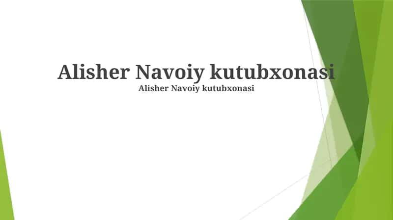 Alisher Navoiy kutubxonasi 1
