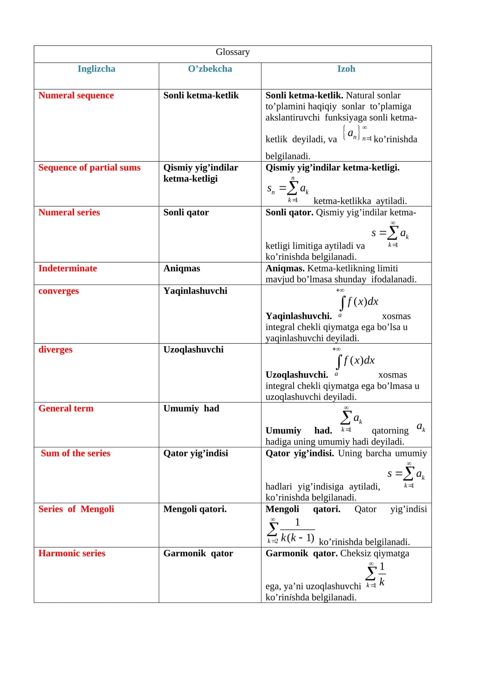 Numeral sequence 1