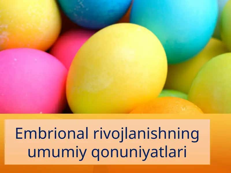 Embrionalrivojlanishningumumiyqonuniyatlari 1