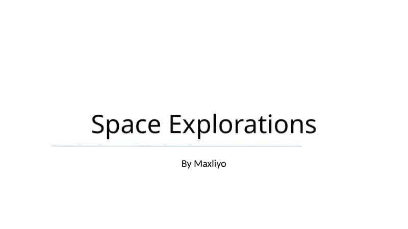 Space Explorations 1