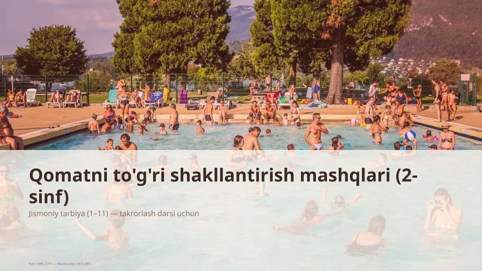 Qomatni to'g'ri shakllantirish mashqlari (2-sinf) 1