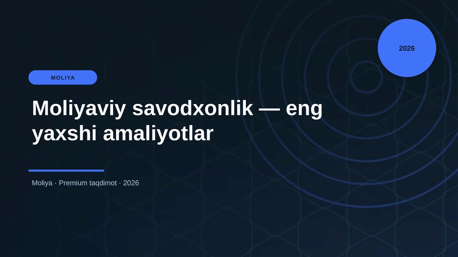 Moliyaviy savodxonlik — eng yaxshi amaliyotlar 1