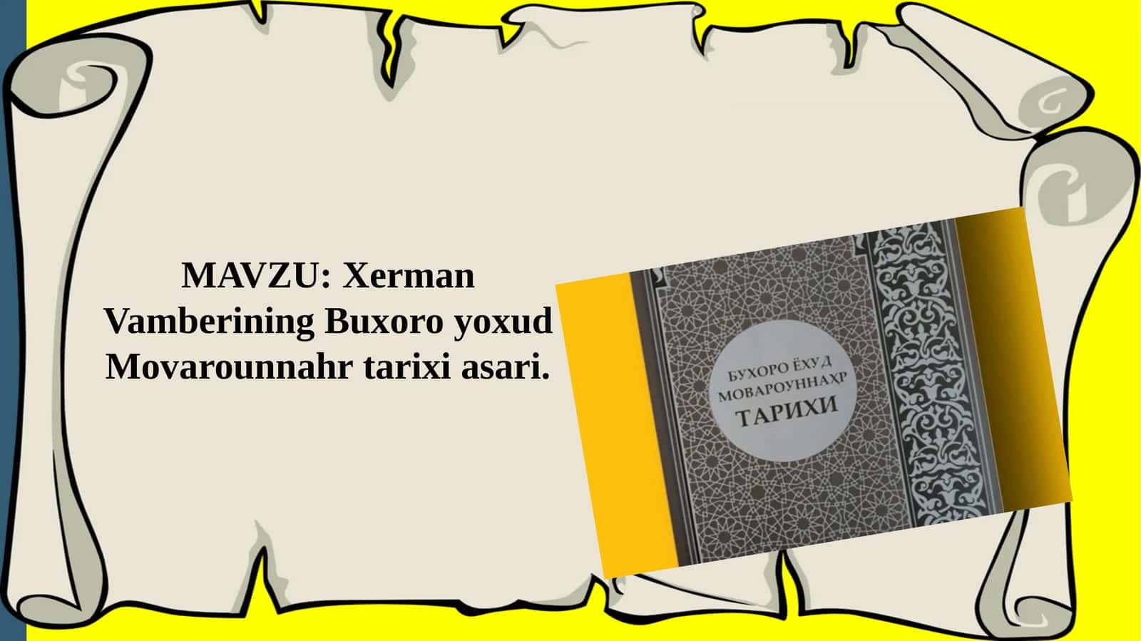 Xerman Vamberining Buxoro yoxud Movarounnahr tarixi asari 1