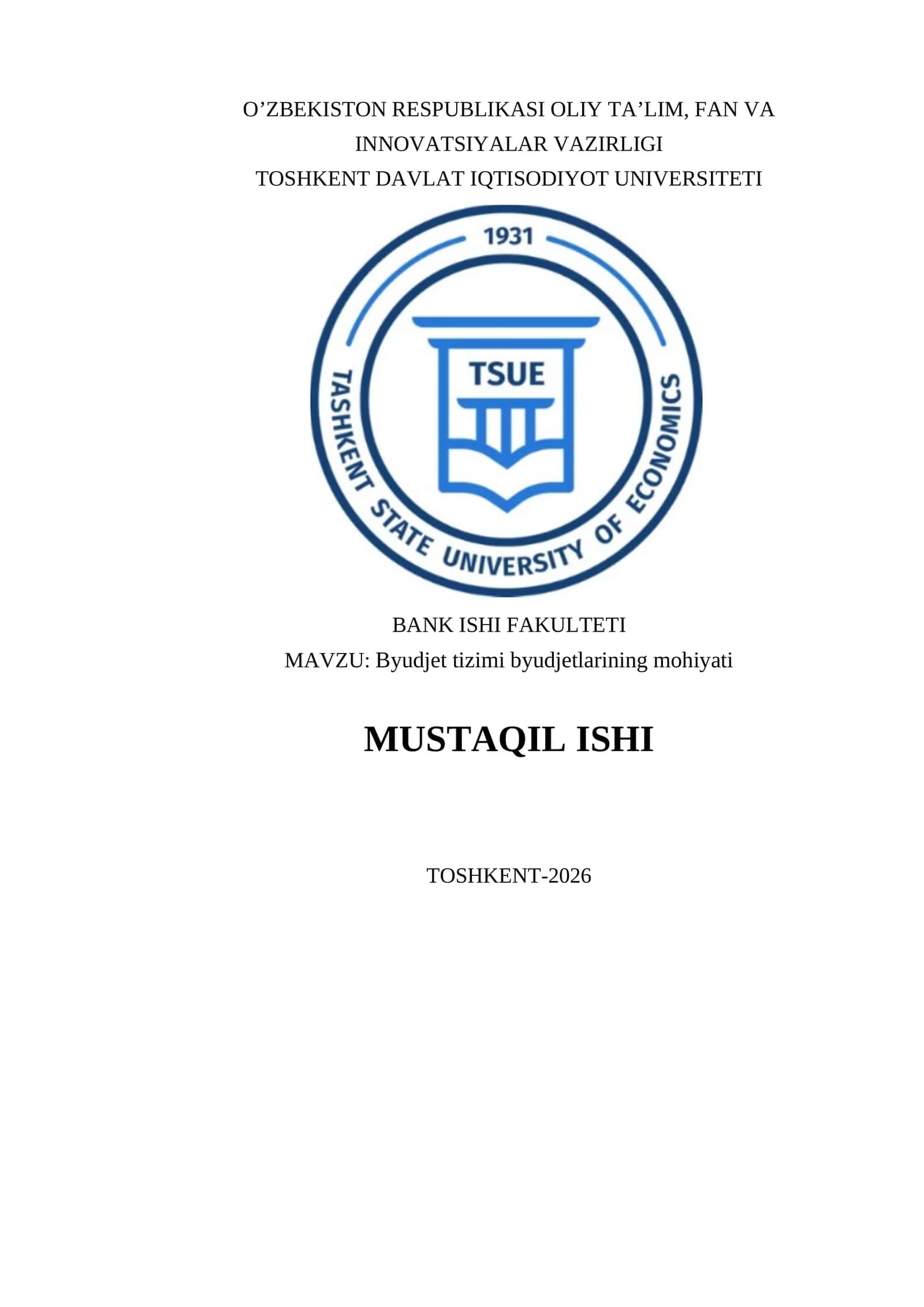 Byudjet tizimi byudjetlarining mohiyati 1