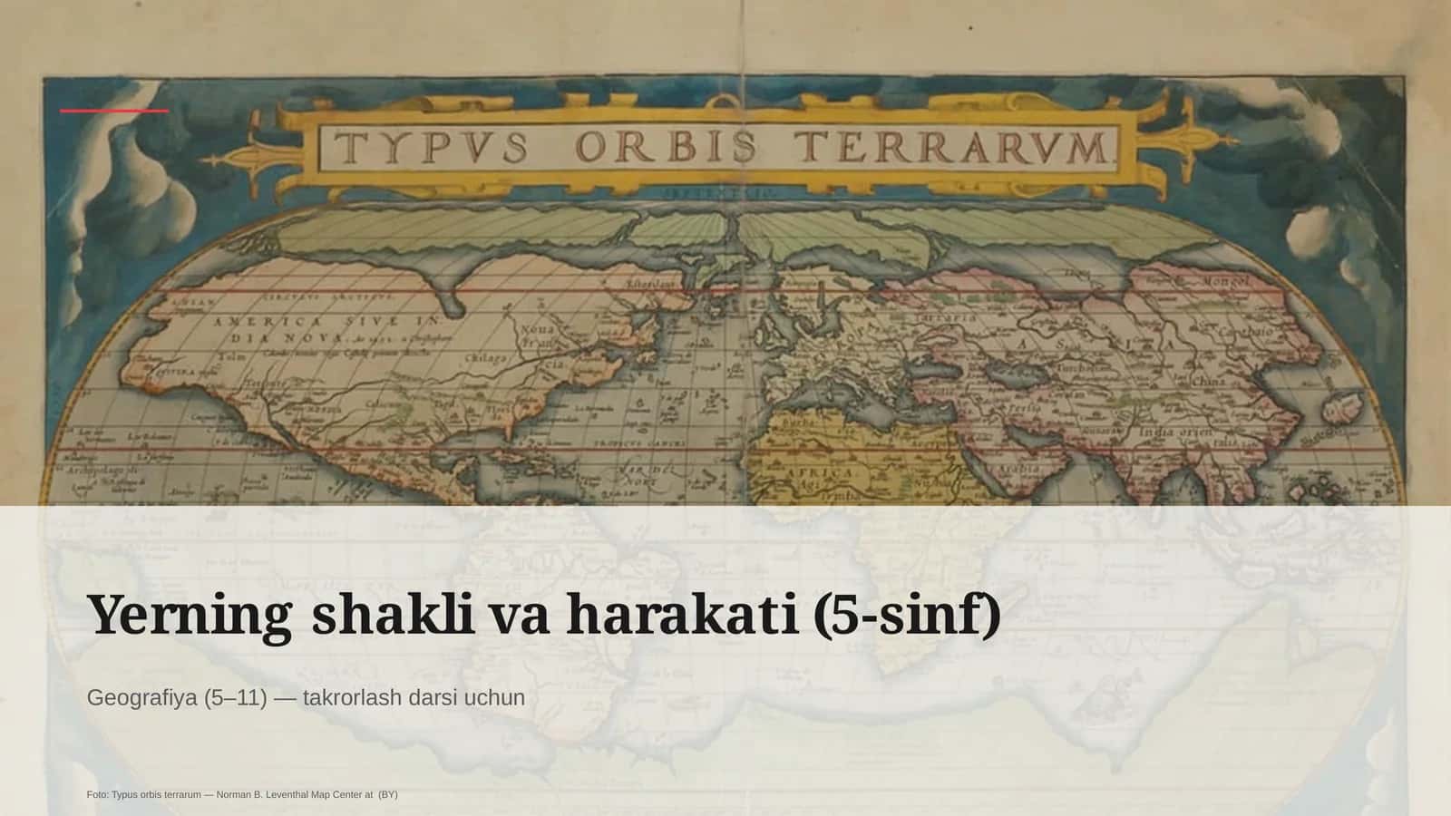 Yerning shakli va harakati (5-sinf) 1