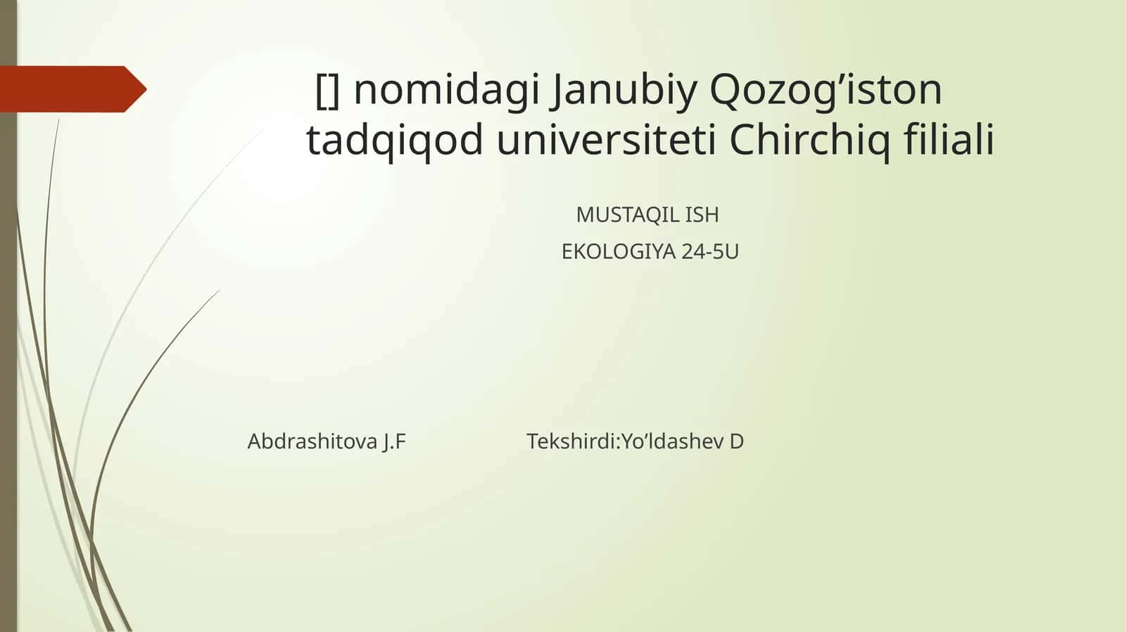 Atrof muhitni muhofaza qilish bo'rasida hukumat qonunlari, qarorlar va ularning tahlili 1