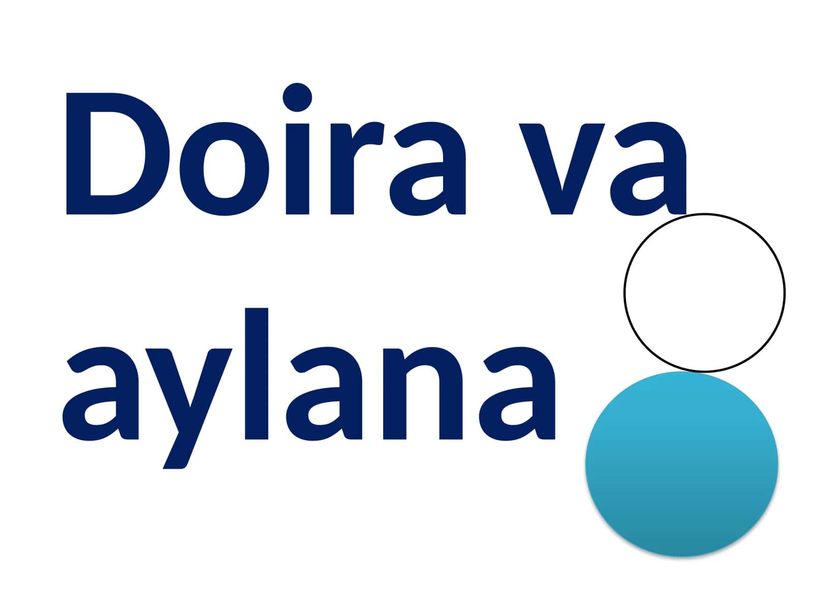 Doira va aylana. 3-sinf matematika dars ishlanma 1