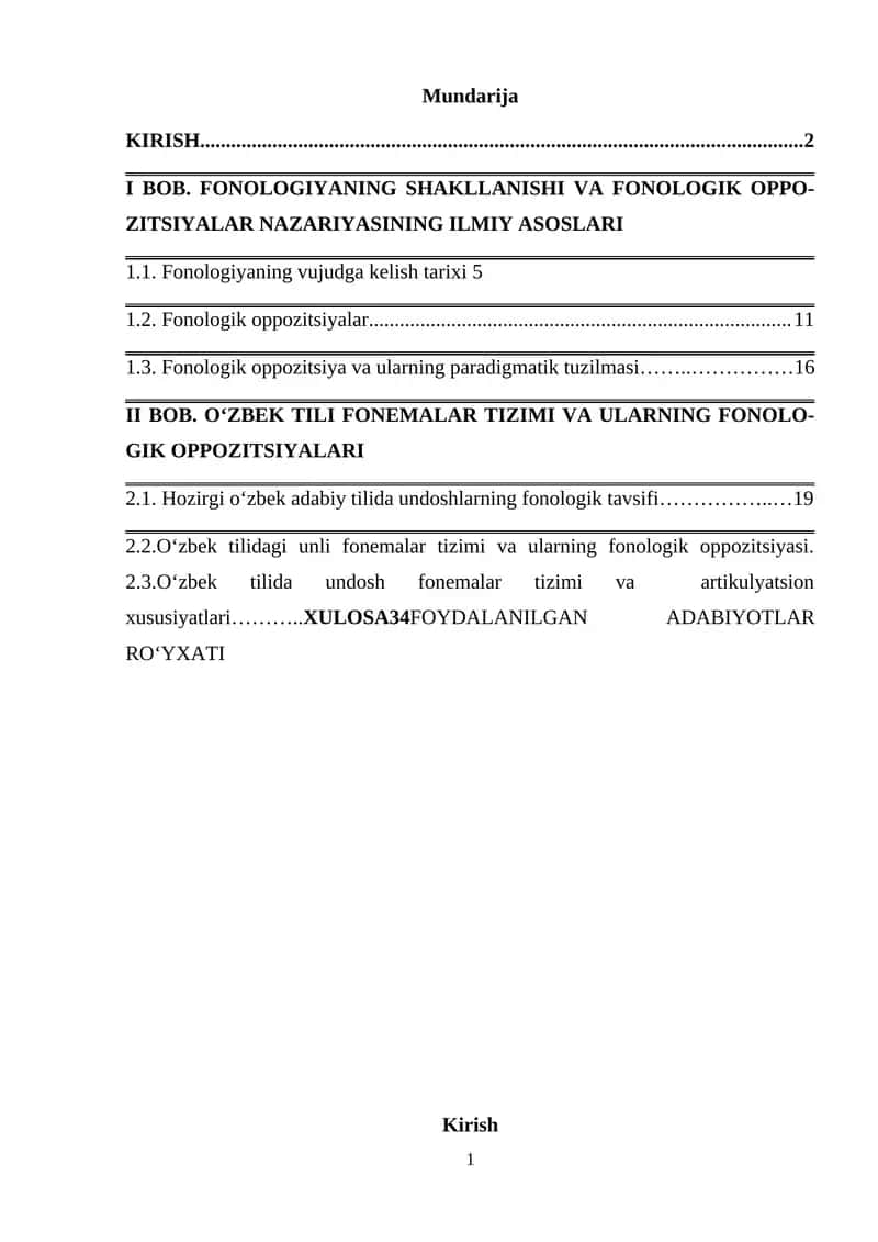 Fonologik oppozitsiyalar 1