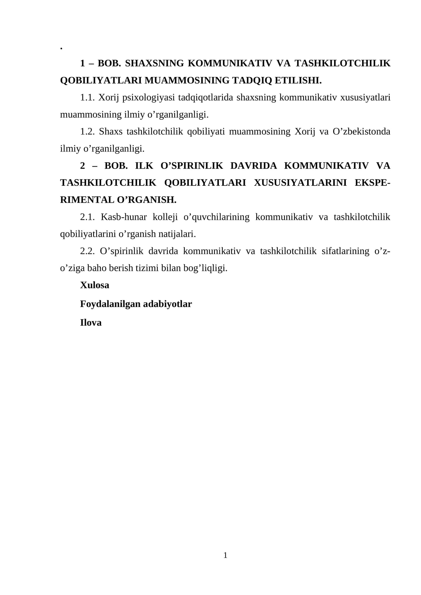 SHAXSNING KOMMUNIKATIV VA TASHKILOTCHILIK QOBILIYATLARI MUAMMOSINING TADQIQ ETILISHI 1