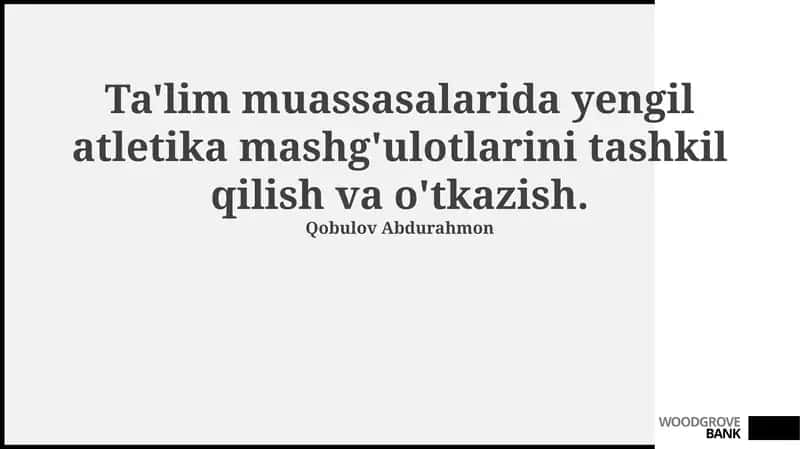 Ta'lim muassasalarida yengil atletika mashg'ulotlarini tashkil qilish va o'tkazish 1