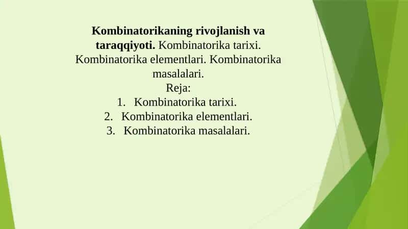 Kombinatorika 1