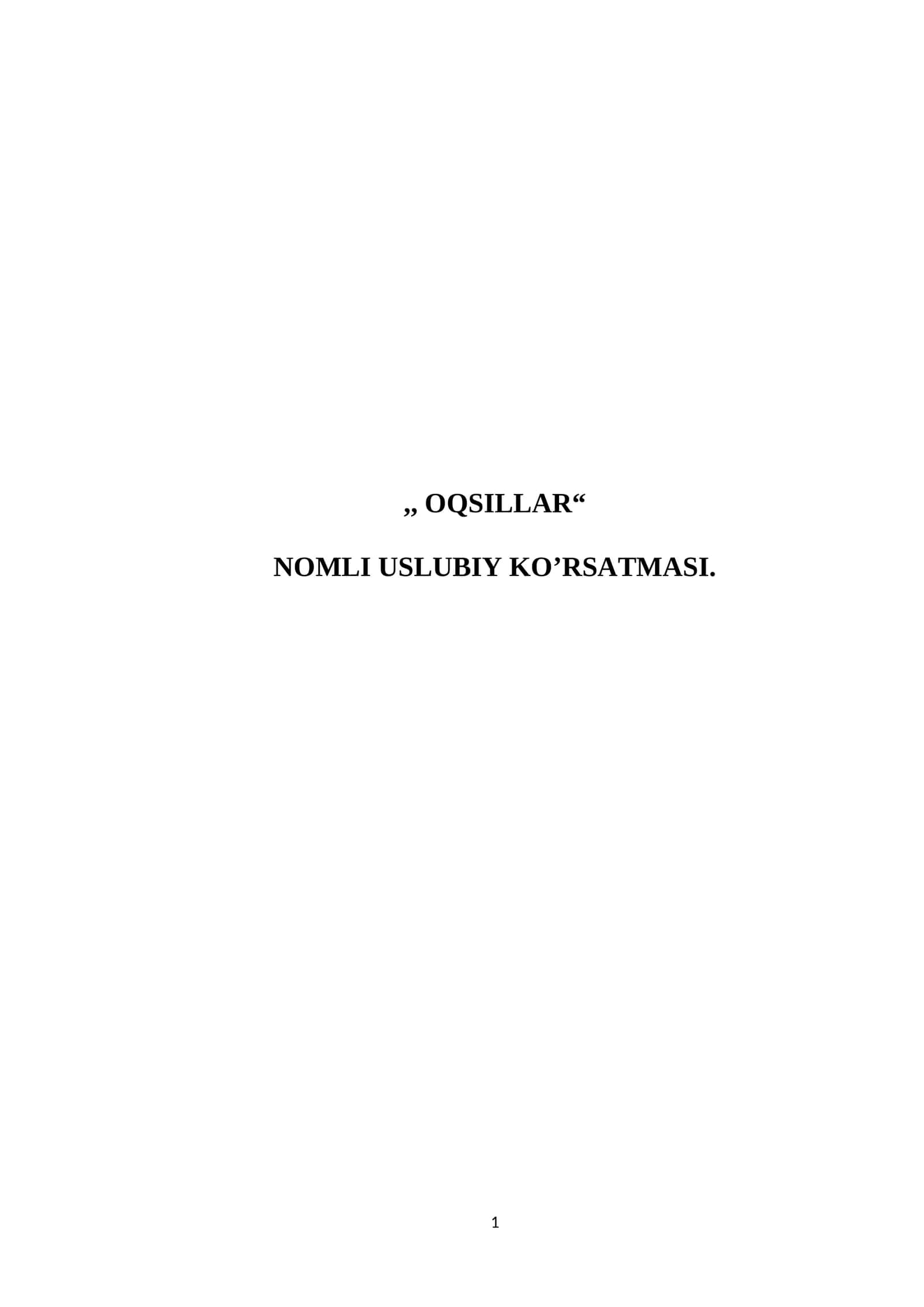 Oqsillar 1