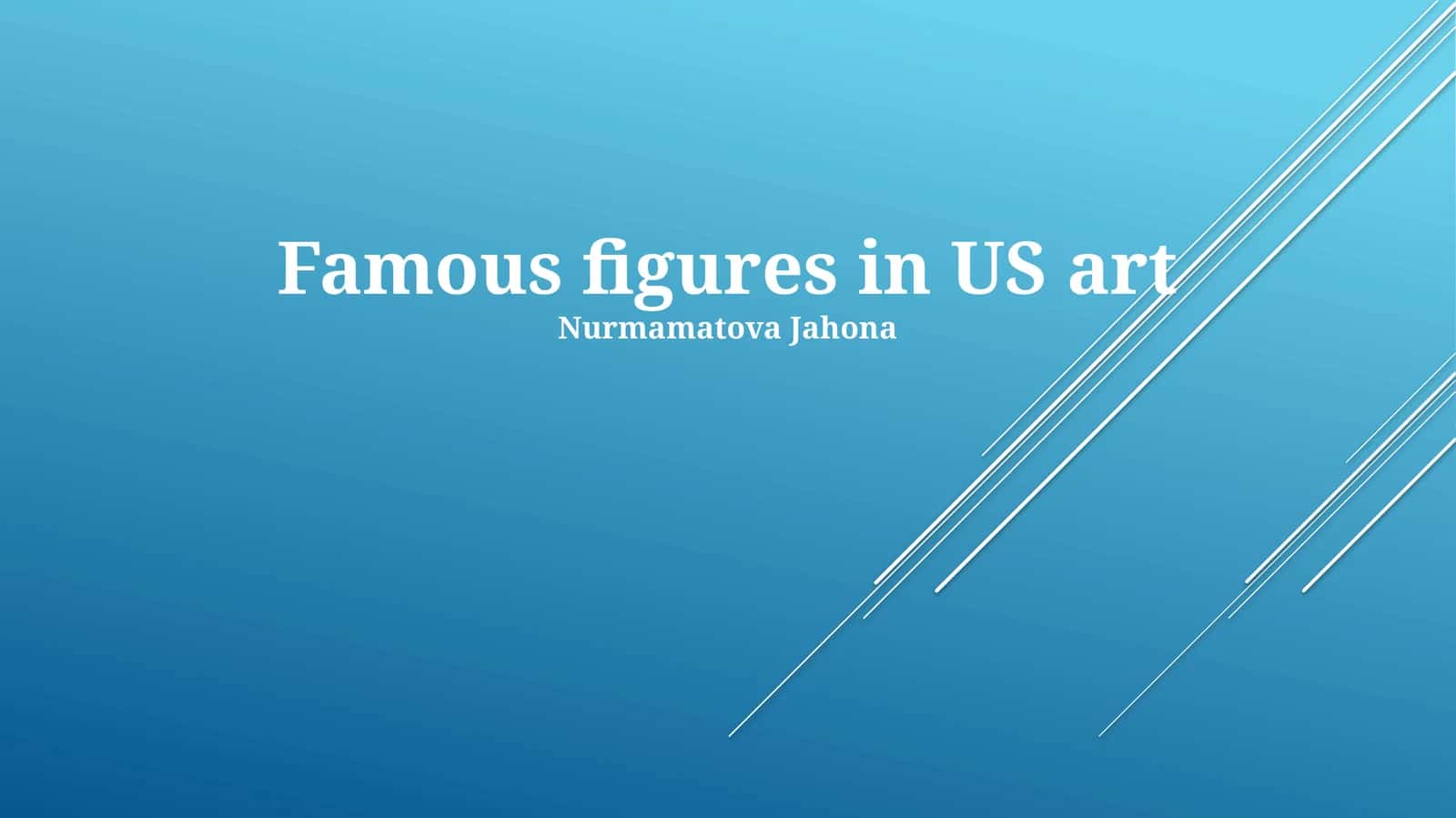 Famous figures in US art 1