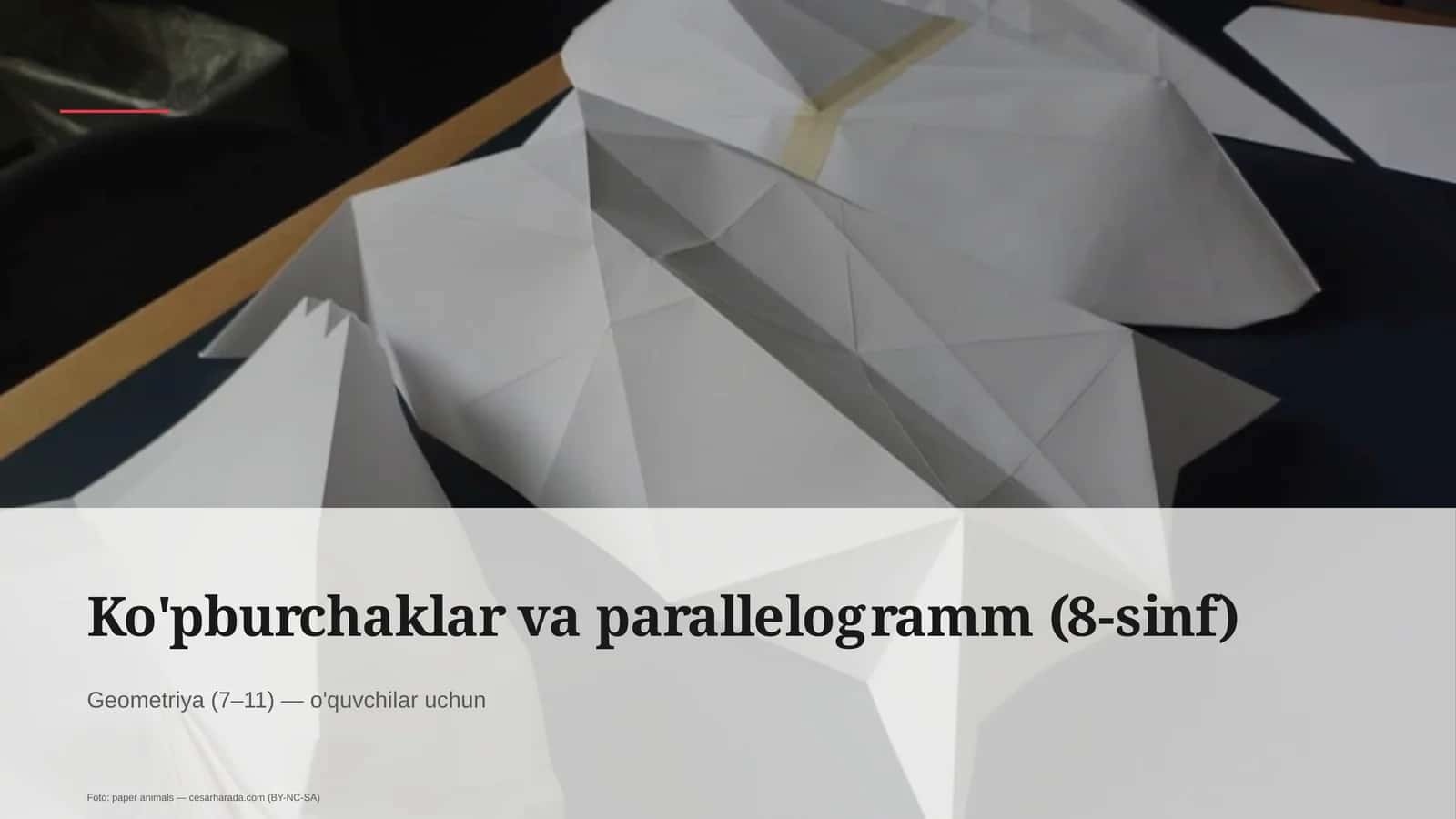 Ko'pburchaklar va parallelogramm (8-sinf) 1