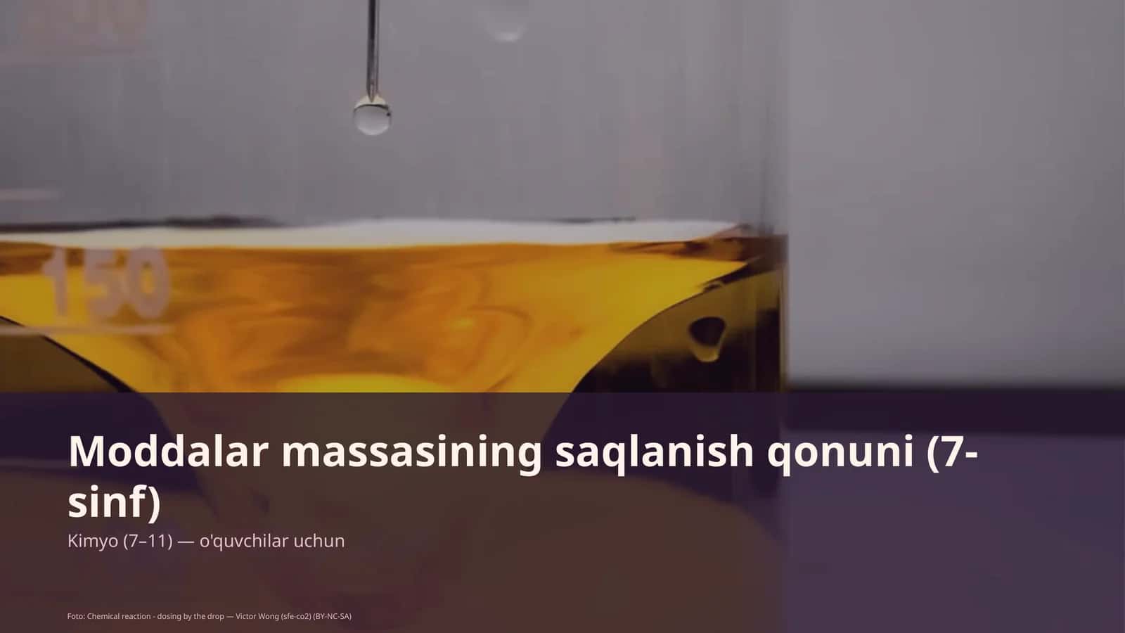 Moddalar massasining saqlanish qonuni (7-sinf) 1