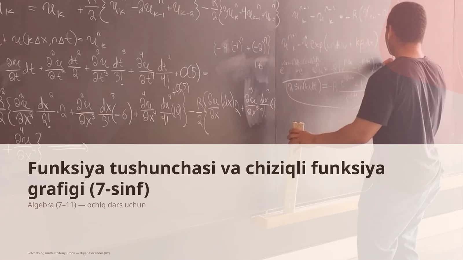 Funksiya tushunchasi va chiziqli funksiya grafigi (7-sinf) 1