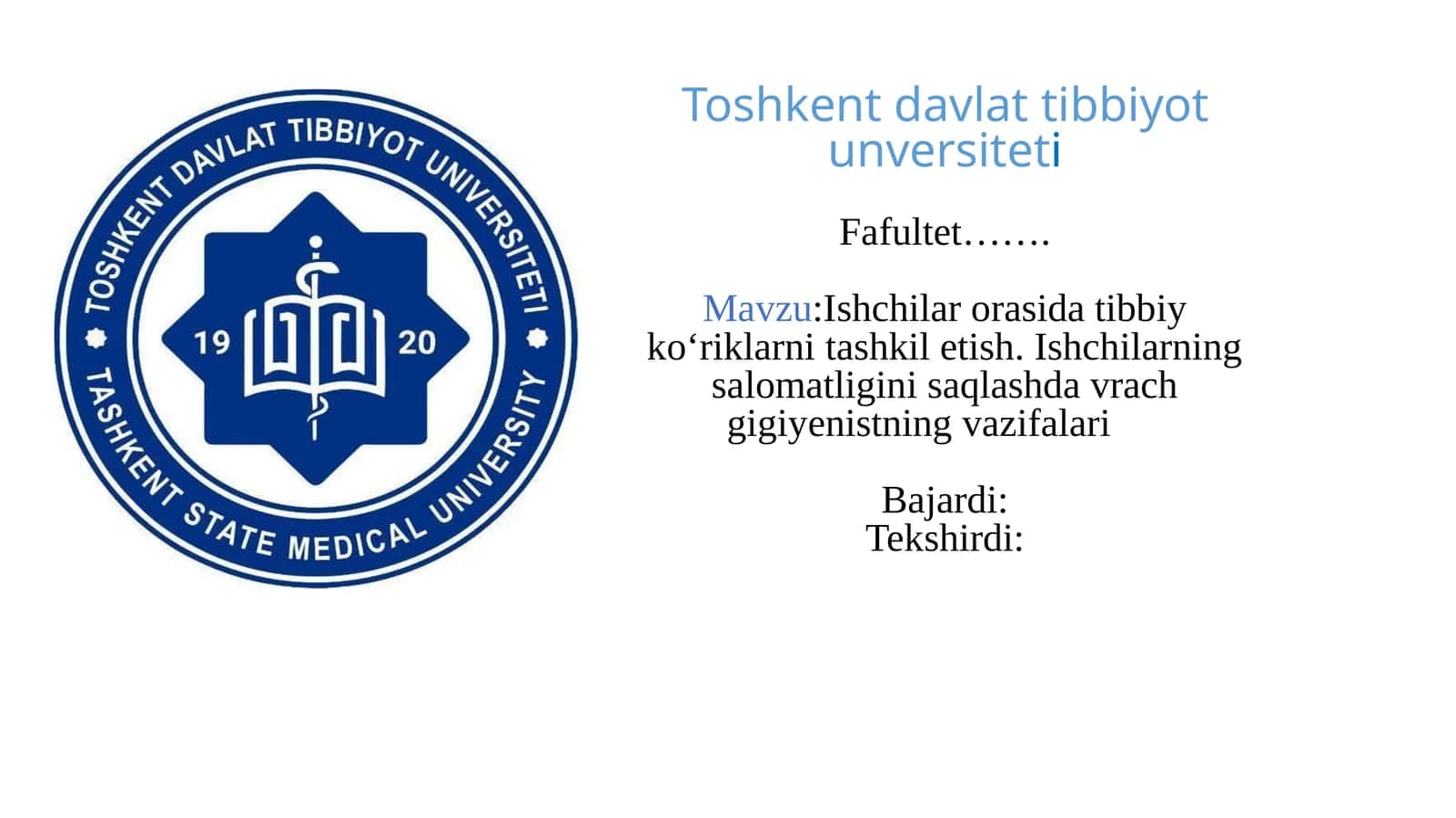 Ishchilarning salomatligini saqlash davri rach-gigiyenistning vazifalari 1