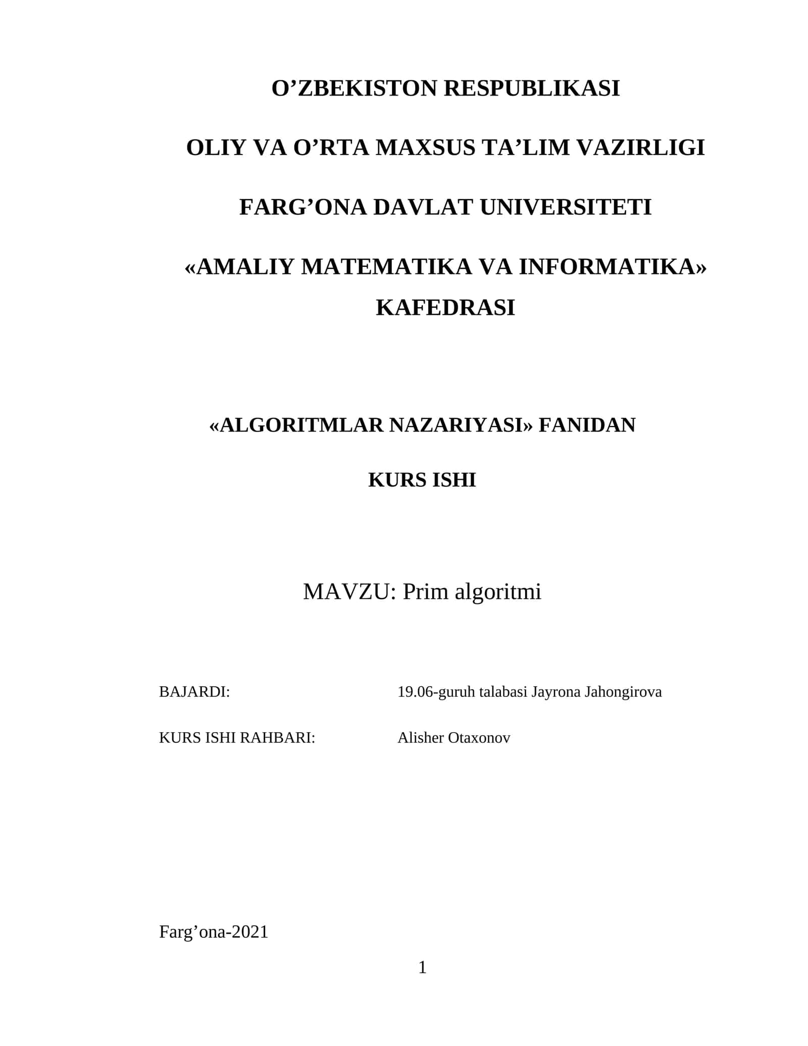 Prim algoritmi 1