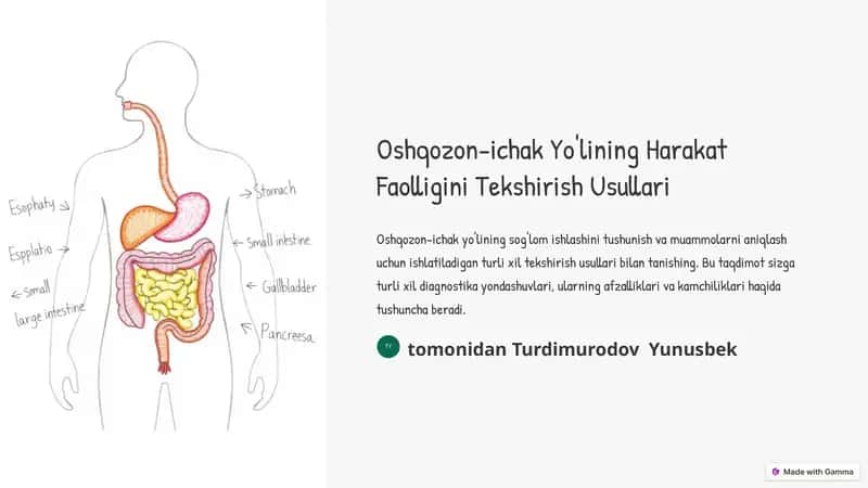Oshqozon-ichak Yo'lining Harakat Faolligini Tekshirish Usullari 1