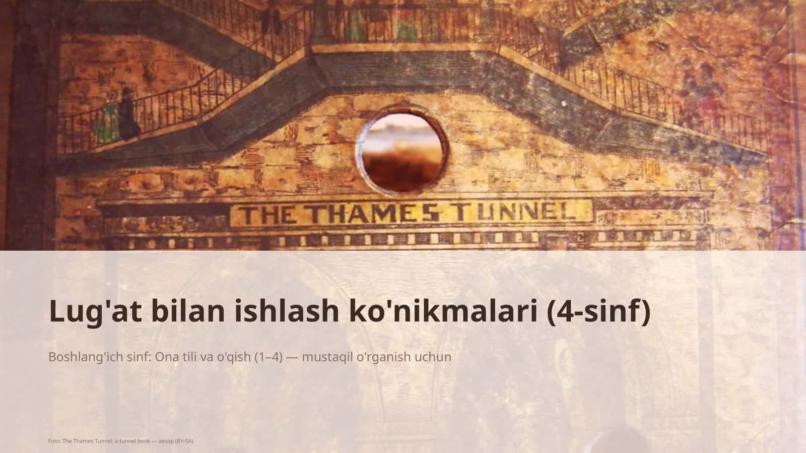 Lug'at bilan ishlash ko'nikmalari (4-sinf) 1