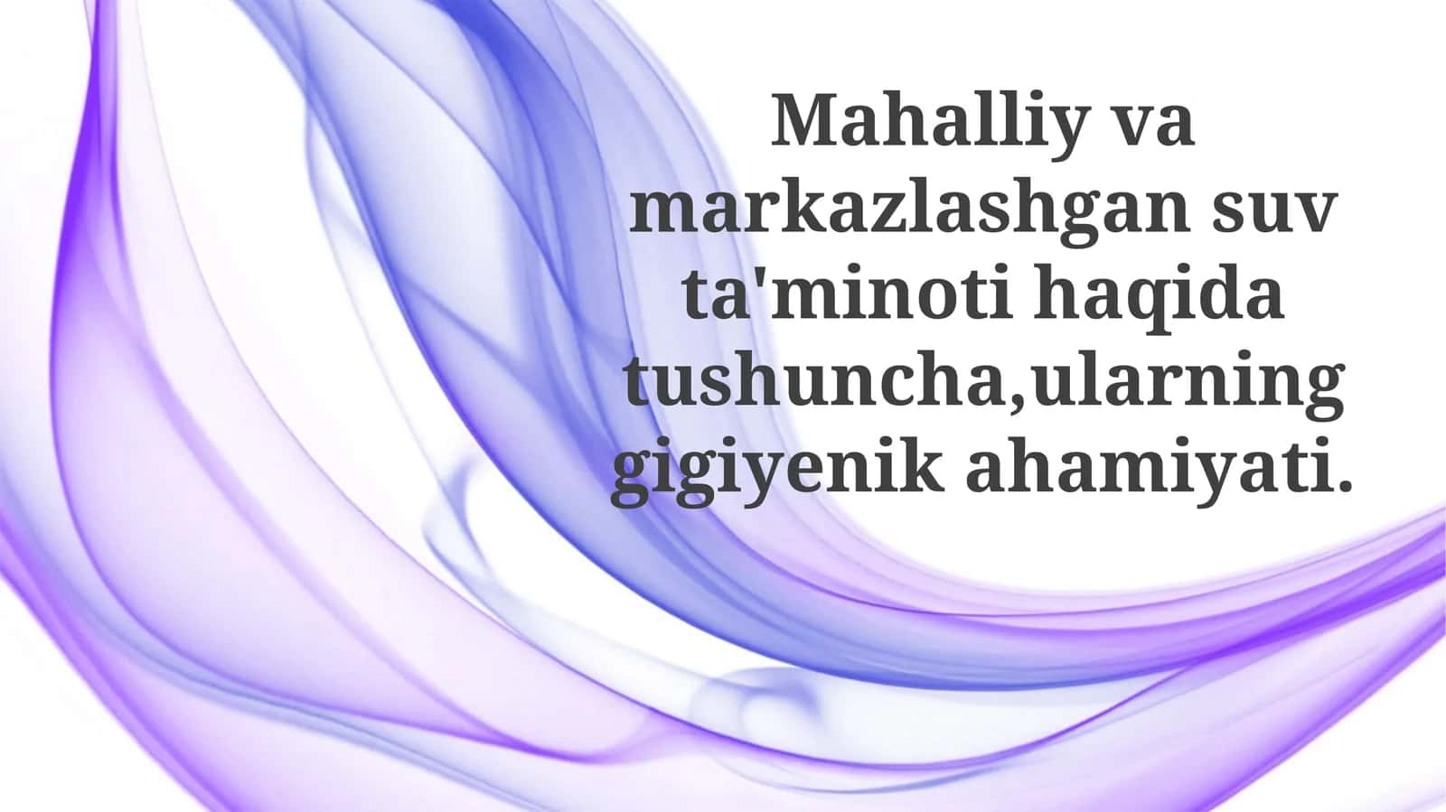 Mahalliy suv ta'minoti 1