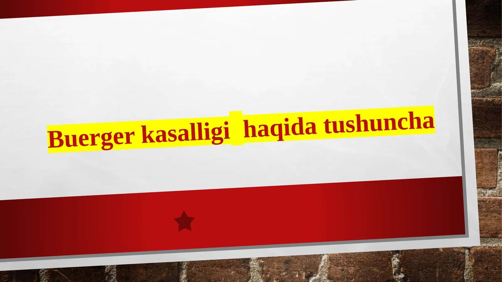 Buerger kasalligihaqidatushuncha 1