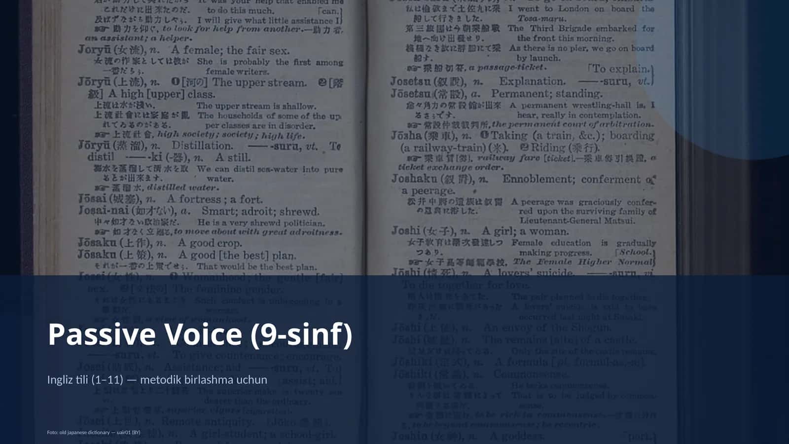Passive Voice (9-sinf) 1