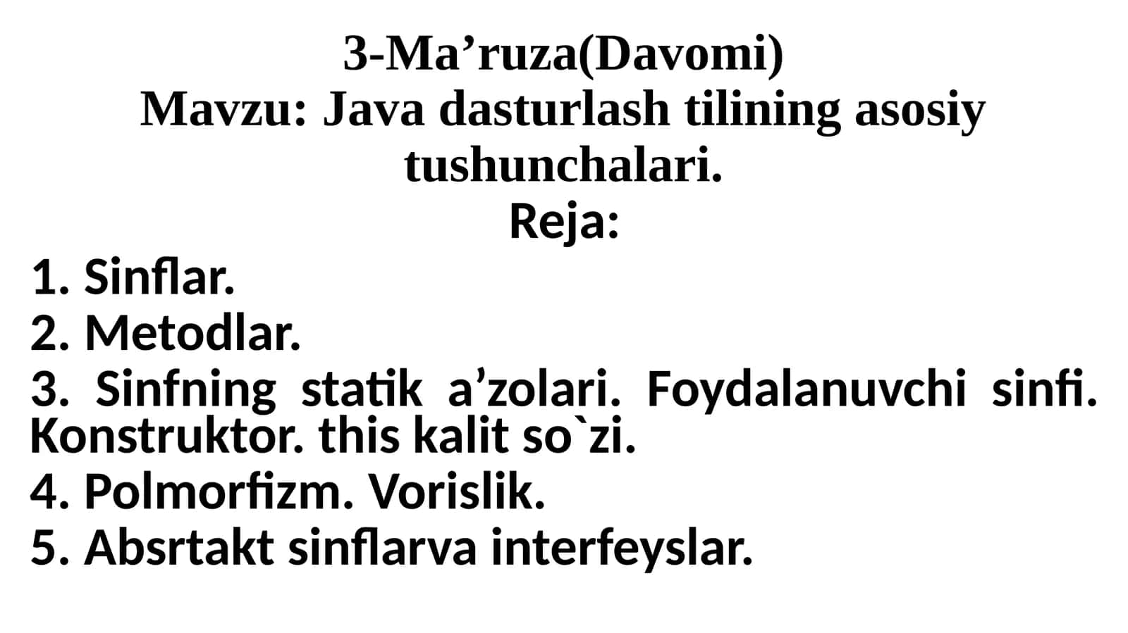 3-Ma’ruza(Davomi) 1