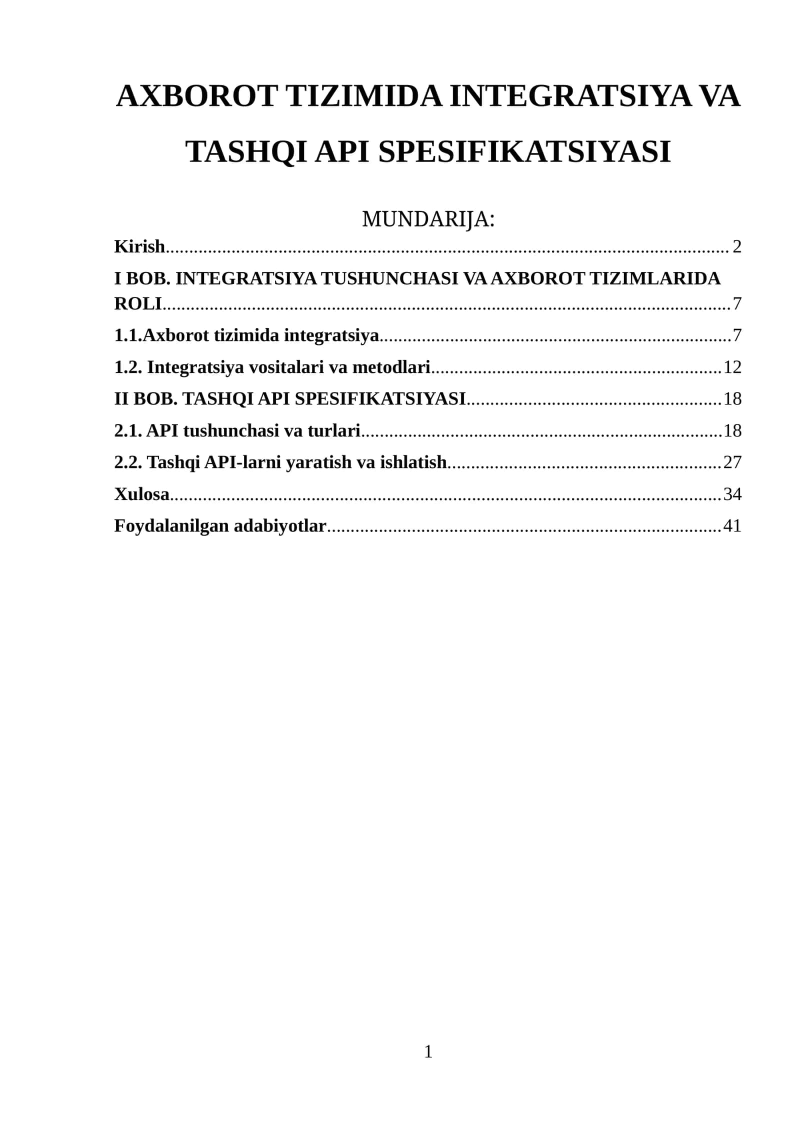 AXBOROT TIZIMIDA INTEGRATSIYA VA TASHQI API SPESIFIKATSIYASI 1