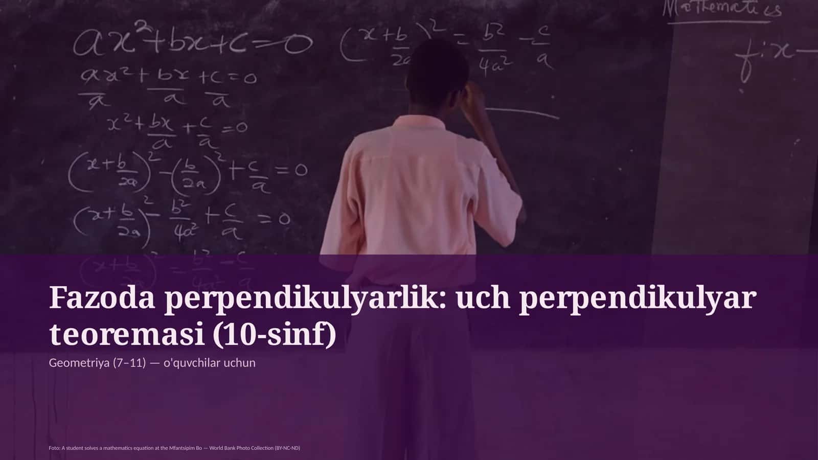 Fazoda perpendikulyarlik: uch perpendikulyar teoremasi (10-sinf) 1