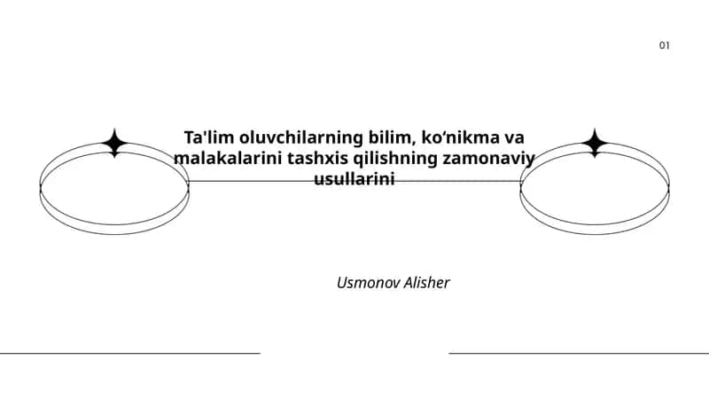 Ta'lim oluvchilarning bilim, ko‘nikma va malakalarini tashxis qilishning zamonaviy usullarini 1