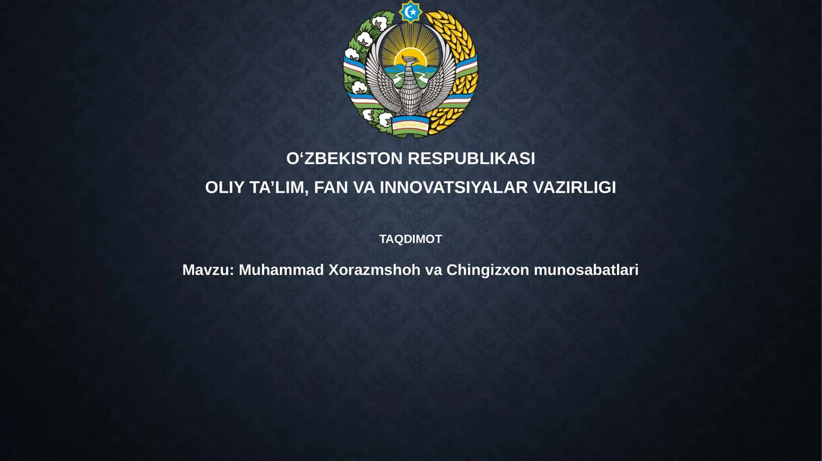 MuhammadXorazmshohvaChingizxonmunosabatlari 1