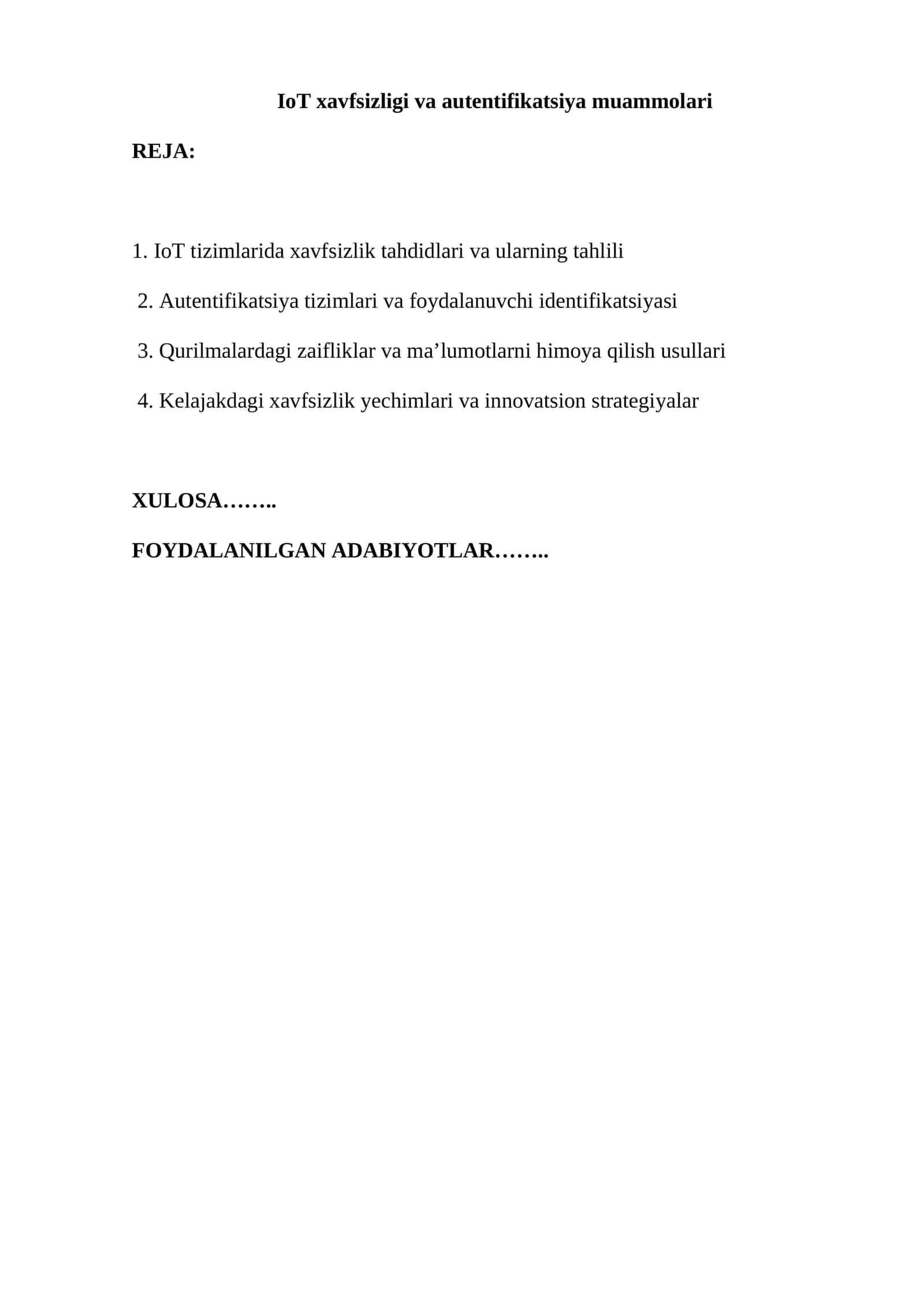 IoT xavfsizligi va autentifikatsiya muammolari 1