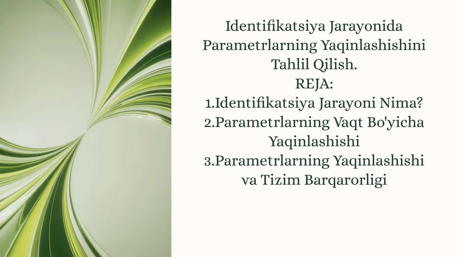 Avtomatik boshqarish nazariyasi (ABT) 1
