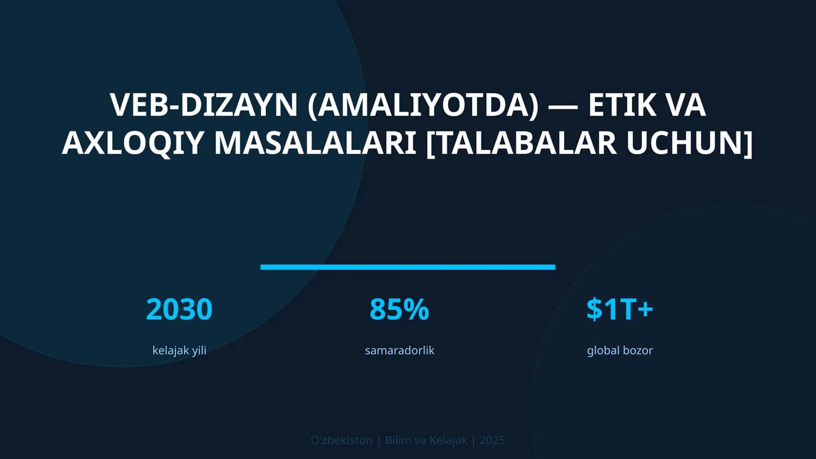 VEB-DIZAYN (AMALIYOTDA) — ETIK VA AXLOQIY MASALALARI [TALABALAR UCHUN] 1