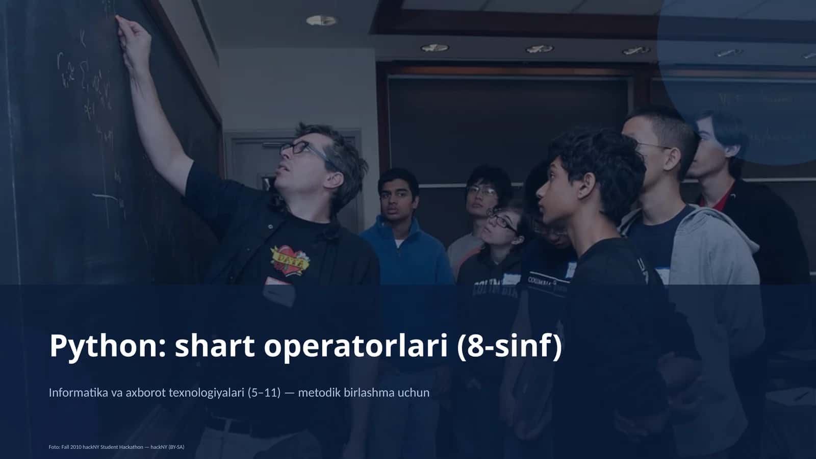Python: shart operatorlari (8-sinf) 1