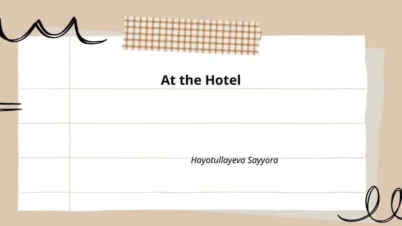 At the Hotel 1