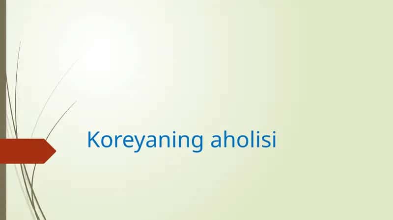 Koreyaning aholisi 1